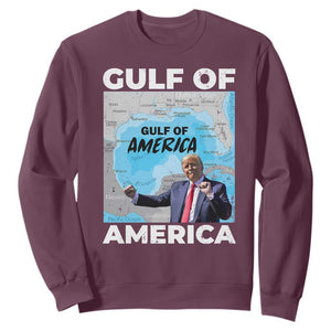 America's Gulf Mexico Sweatshirt Trump Dancing Funny Map TS10 Maroon Print Your Wear
