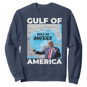 America's Gulf Mexico Sweatshirt Trump Dancing Funny Map TS10 Navy Print Your Wear