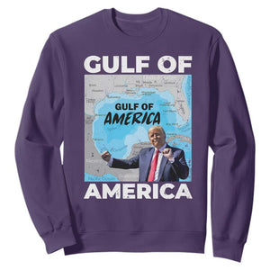 America's Gulf Mexico Sweatshirt Trump Dancing Funny Map TS10 Purple Print Your Wear