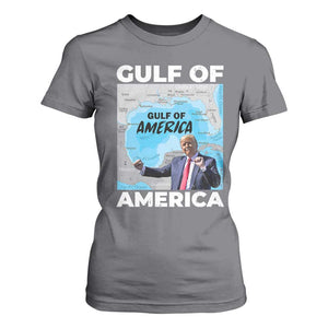 America's Gulf Mexico T Shirt For Women Trump Dancing Funny Map TS10 Charcoal Print Your Wear
