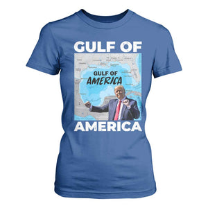 America's Gulf Mexico T Shirt For Women Trump Dancing Funny Map TS10 Royal Blue Print Your Wear