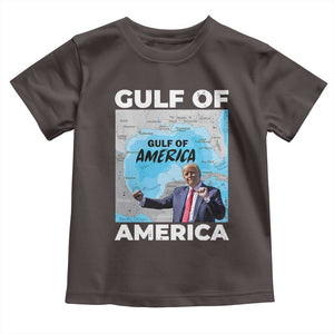 America's Gulf Mexico Toddler T Shirt Trump Dancing Funny Map TS10 Dark Chocolate Print Your Wear