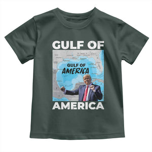 America's Gulf Mexico Toddler T Shirt Trump Dancing Funny Map TS10 Dark Forest Green Print Your Wear