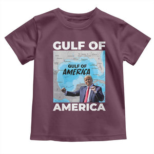 America's Gulf Mexico Toddler T Shirt Trump Dancing Funny Map TS10 Maroon Print Your Wear