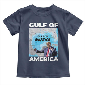 America's Gulf Mexico Toddler T Shirt Trump Dancing Funny Map TS10 Navy Print Your Wear