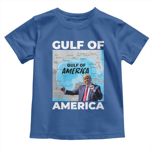 America's Gulf Mexico Toddler T Shirt Trump Dancing Funny Map TS10 Royal Blue Print Your Wear
