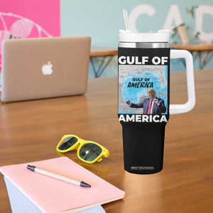 America's Gulf Mexico Tumbler With Handle Trump Dancing Funny Map TS10 Print Your Wear