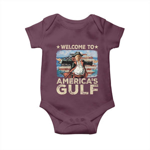 America's Gulf Mexico Baby Onesie Presdent Trump Pirate TS10 Maroon Print Your Wear