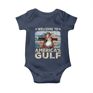 America's Gulf Mexico Baby Onesie Presdent Trump Pirate TS10 Navy Print Your Wear