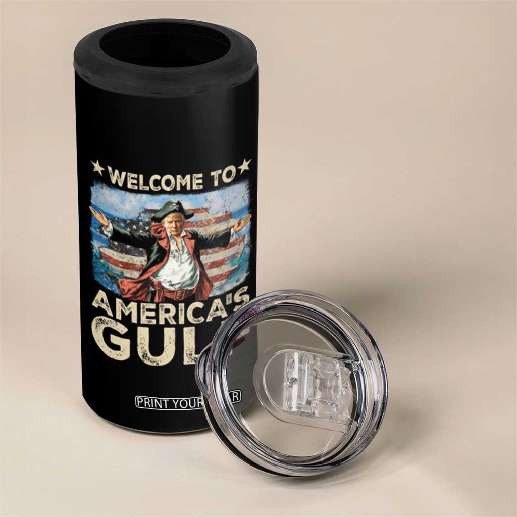 America's Gulf Mexico 4 in 1 Can Cooler Tumbler Presdent Trump Pirate TS10 Print Your Wear