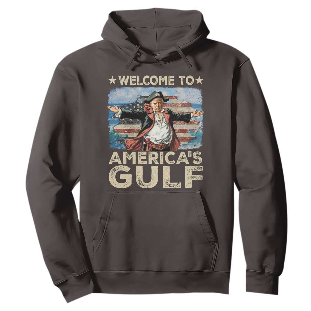 America's Gulf Mexico Hoodie Presdent Trump Pirate TS10 Dark Chocolate Print Your Wear