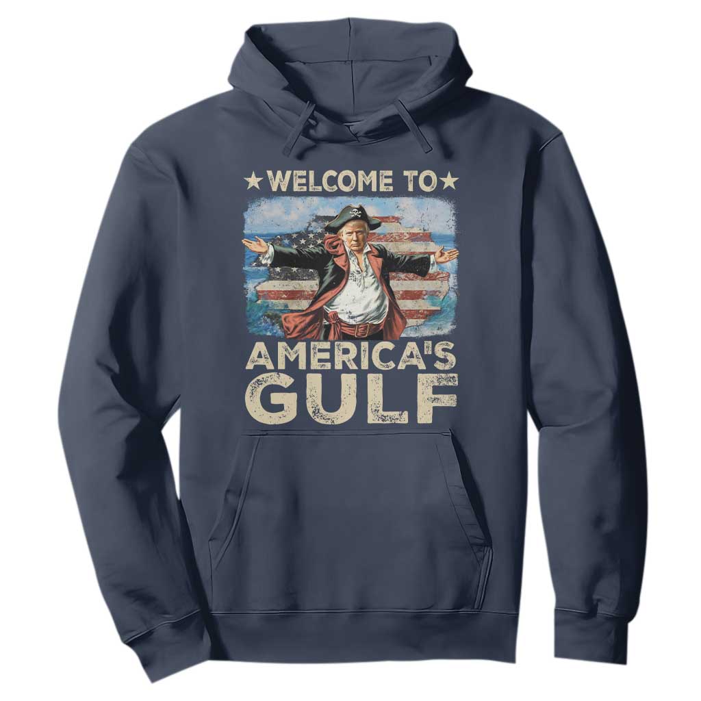 America's Gulf Mexico Hoodie Presdent Trump Pirate TS10 Navy Print Your Wear