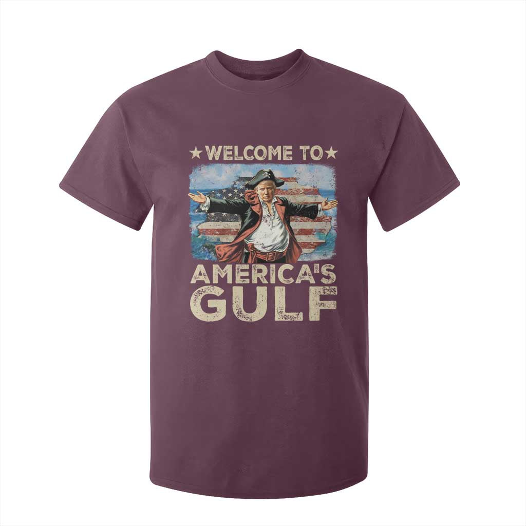 America's Gulf Mexico T Shirt For Kid Presdent Trump Pirate TS10 Maroon Print Your Wear