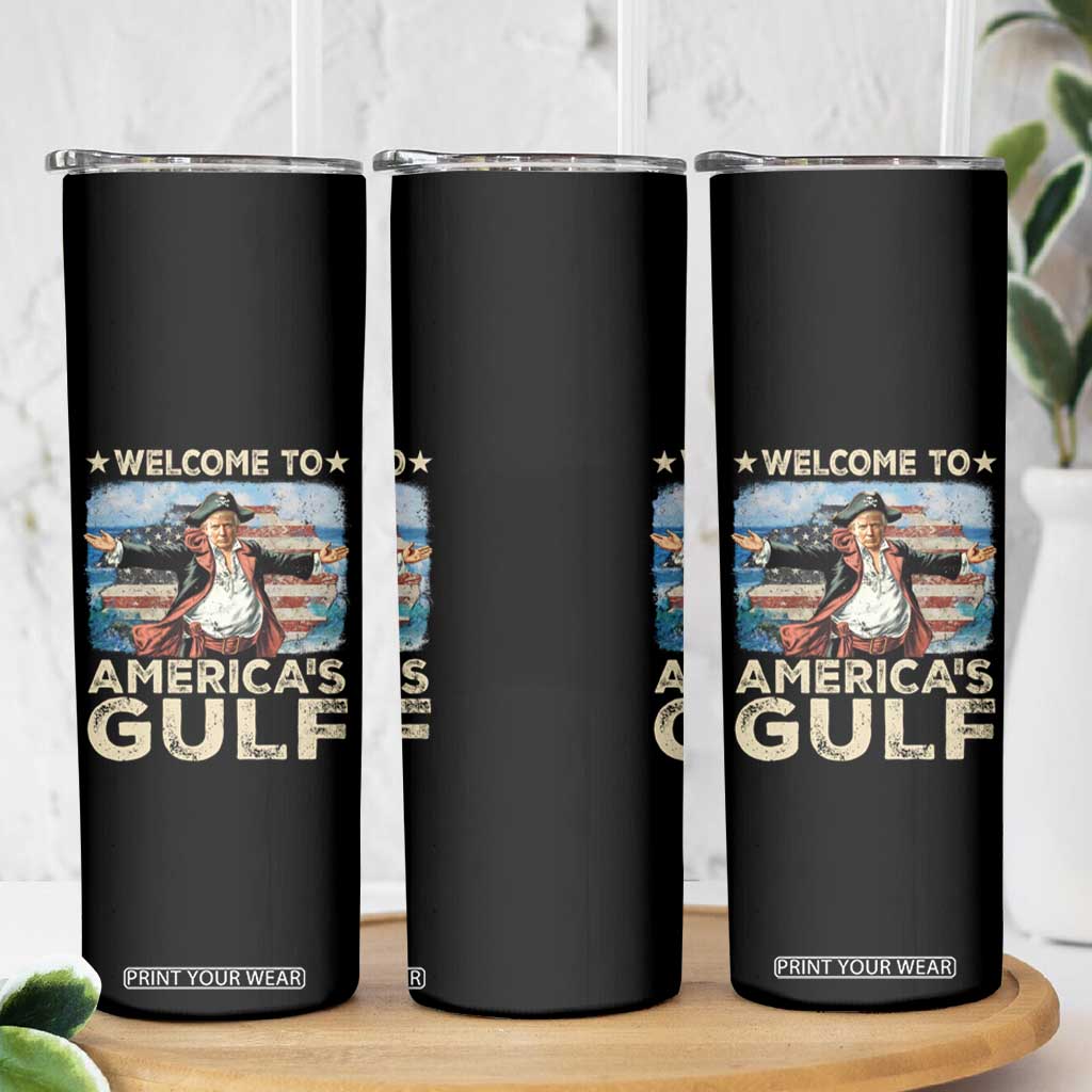 America's Gulf Mexico Skinny Tumbler Presdent Trump Pirate TS10 Print Your Wear