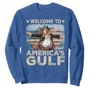 America's Gulf Mexico Sweatshirt Presdent Trump Pirate TS10 Royal Blue Print Your Wear