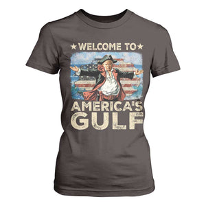 America's Gulf Mexico T Shirt For Women Presdent Trump Pirate TS10 Dark Chocolate Print Your Wear