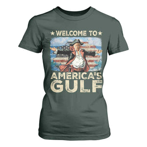 America's Gulf Mexico T Shirt For Women Presdent Trump Pirate TS10 Dark Forest Green Print Your Wear