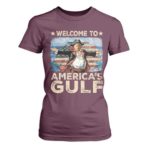 America's Gulf Mexico T Shirt For Women Presdent Trump Pirate TS10 Maroon Print Your Wear