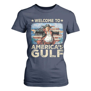 America's Gulf Mexico T Shirt For Women Presdent Trump Pirate TS10 Navy Print Your Wear