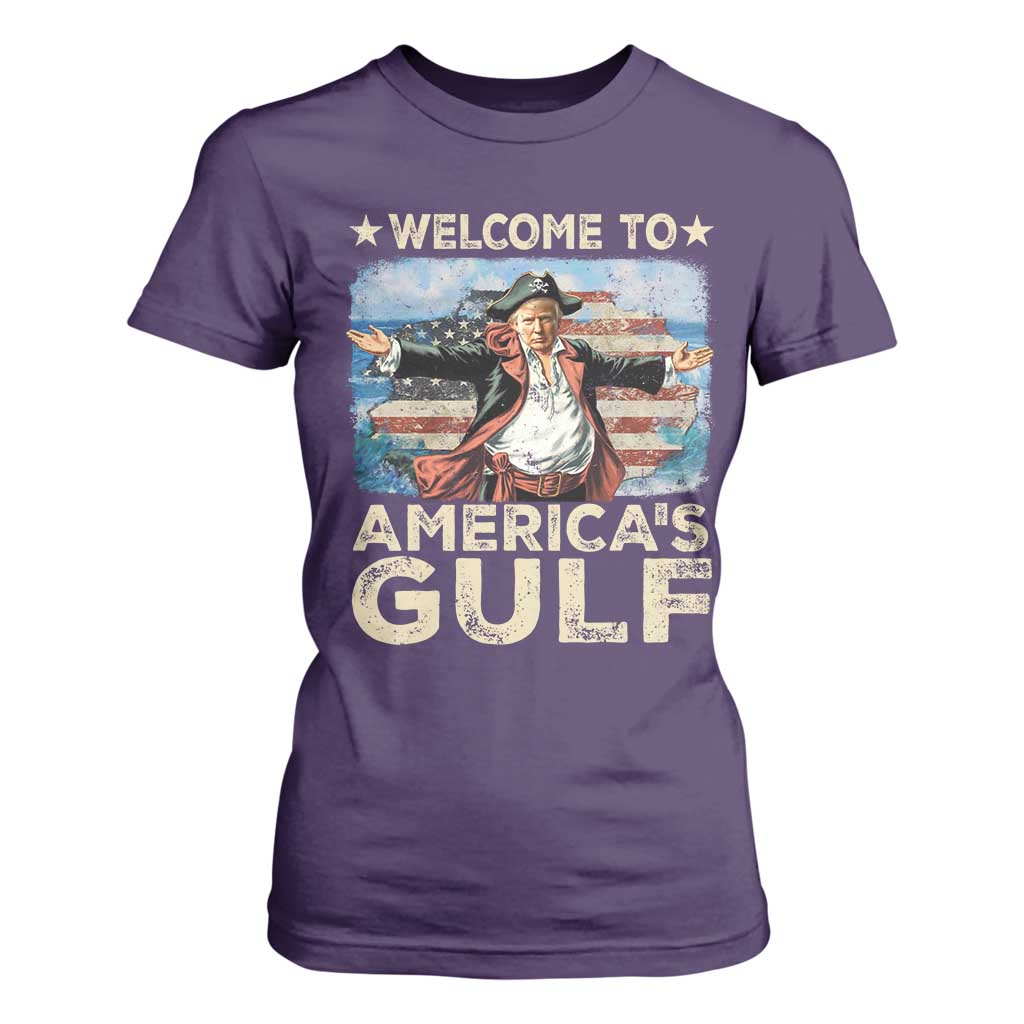 America's Gulf Mexico T Shirt For Women Presdent Trump Pirate TS10 Purple Print Your Wear