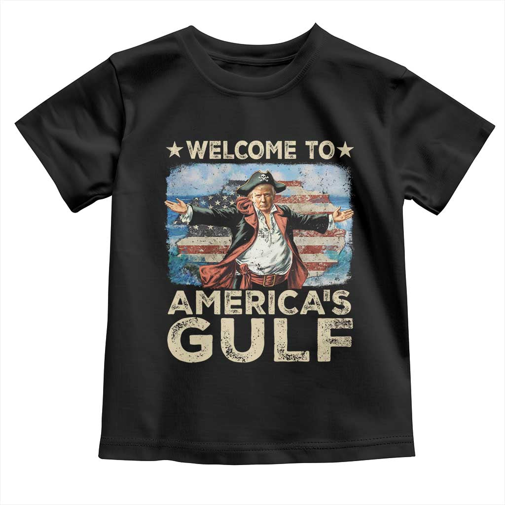 America's Gulf Mexico Toddler T Shirt Presdent Trump Pirate TS10 Black Print Your Wear