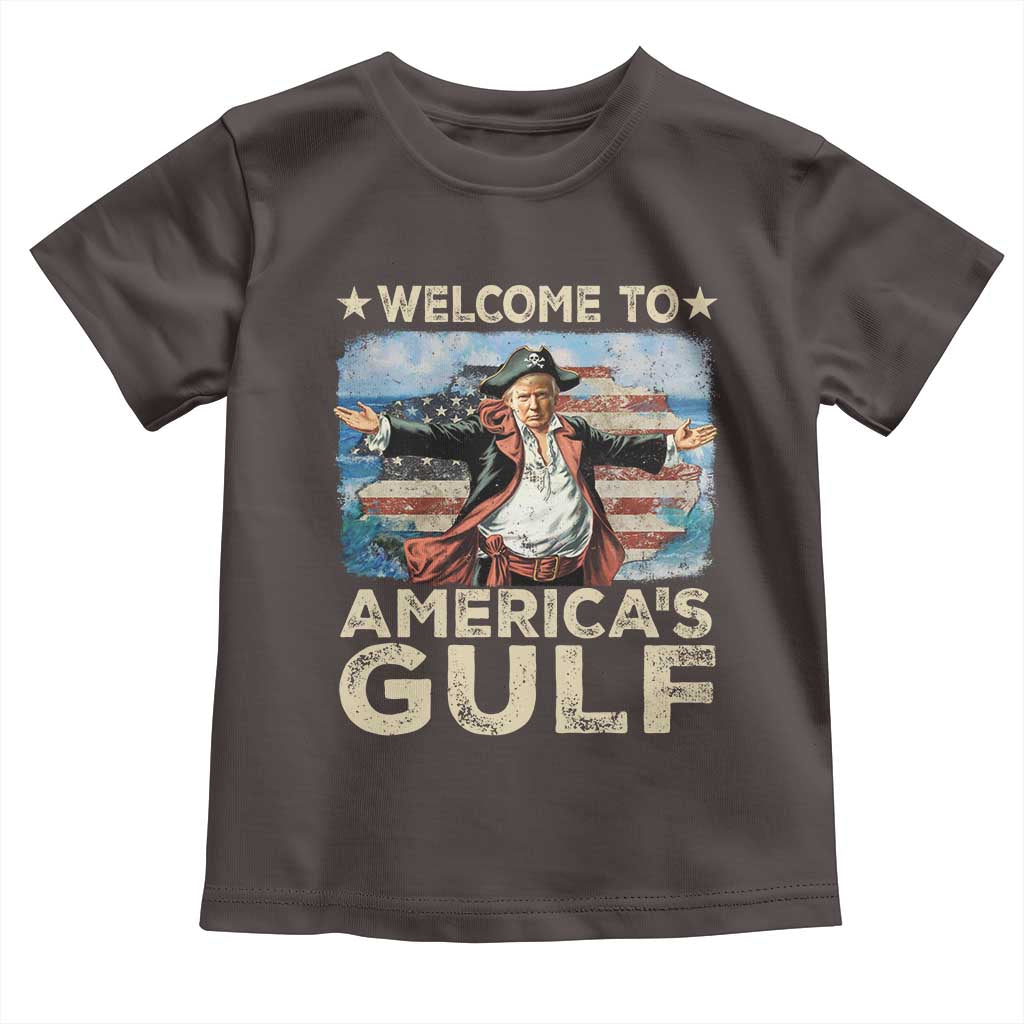 America's Gulf Mexico Toddler T Shirt Presdent Trump Pirate TS10 Dark Chocolate Print Your Wear