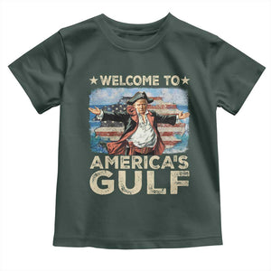 America's Gulf Mexico Toddler T Shirt Presdent Trump Pirate TS10 Dark Forest Green Print Your Wear