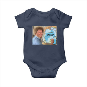 Funny America's Gulf Mexico Baby Onesie Presdent Trump TS10 Navy Print Your Wear