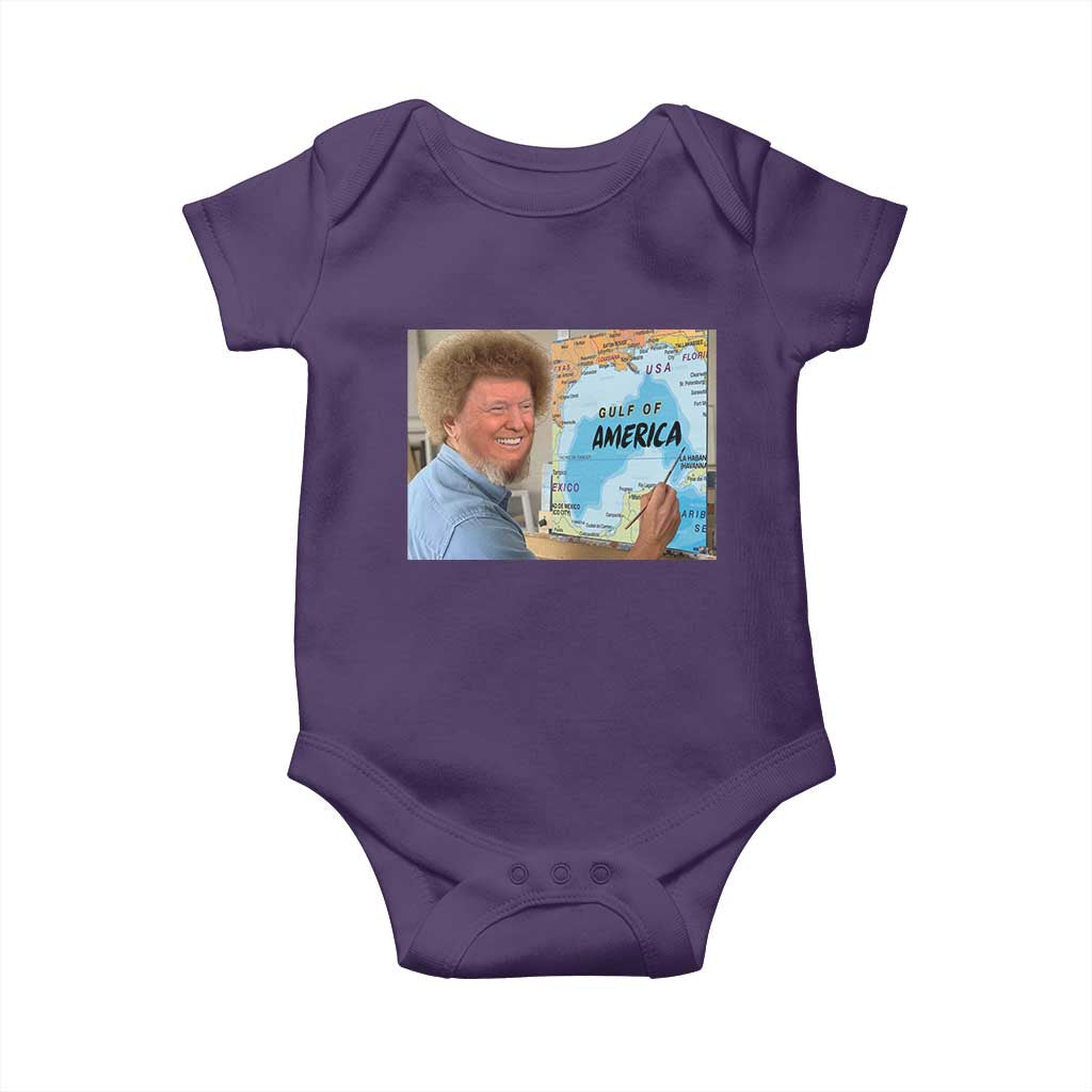 Funny America's Gulf Mexico Baby Onesie Presdent Trump TS10 Purple Print Your Wear