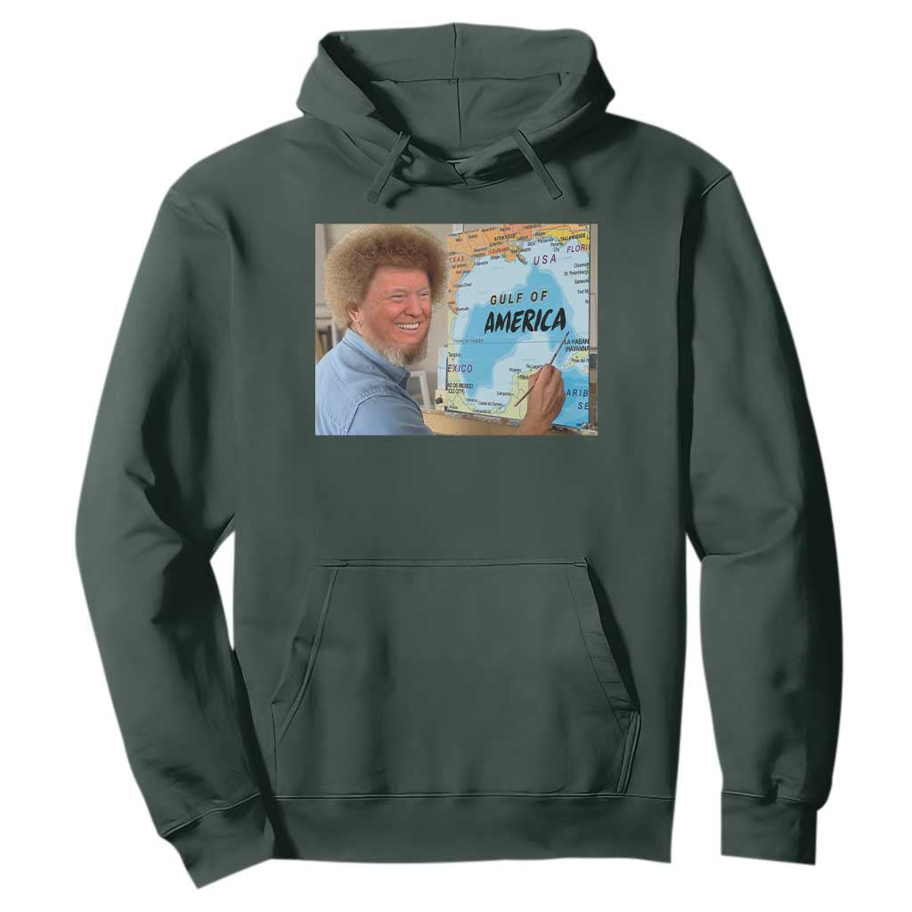 Funny America's Gulf Mexico Hoodie Presdent Trump TS10 Dark Forest Green Print Your Wear