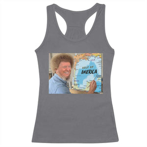 Funny America's Gulf Mexico Racerback Tank Top Presdent Trump TS10 Charcoal Print Your Wear