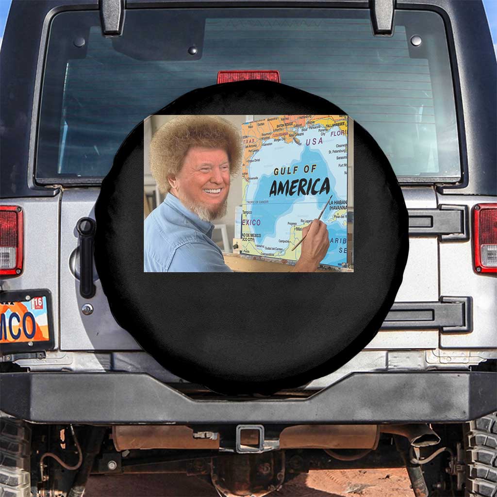 Funny America's Gulf Spare Tire Cover Presdent Trump TS10 No hole Black Print Your Wear