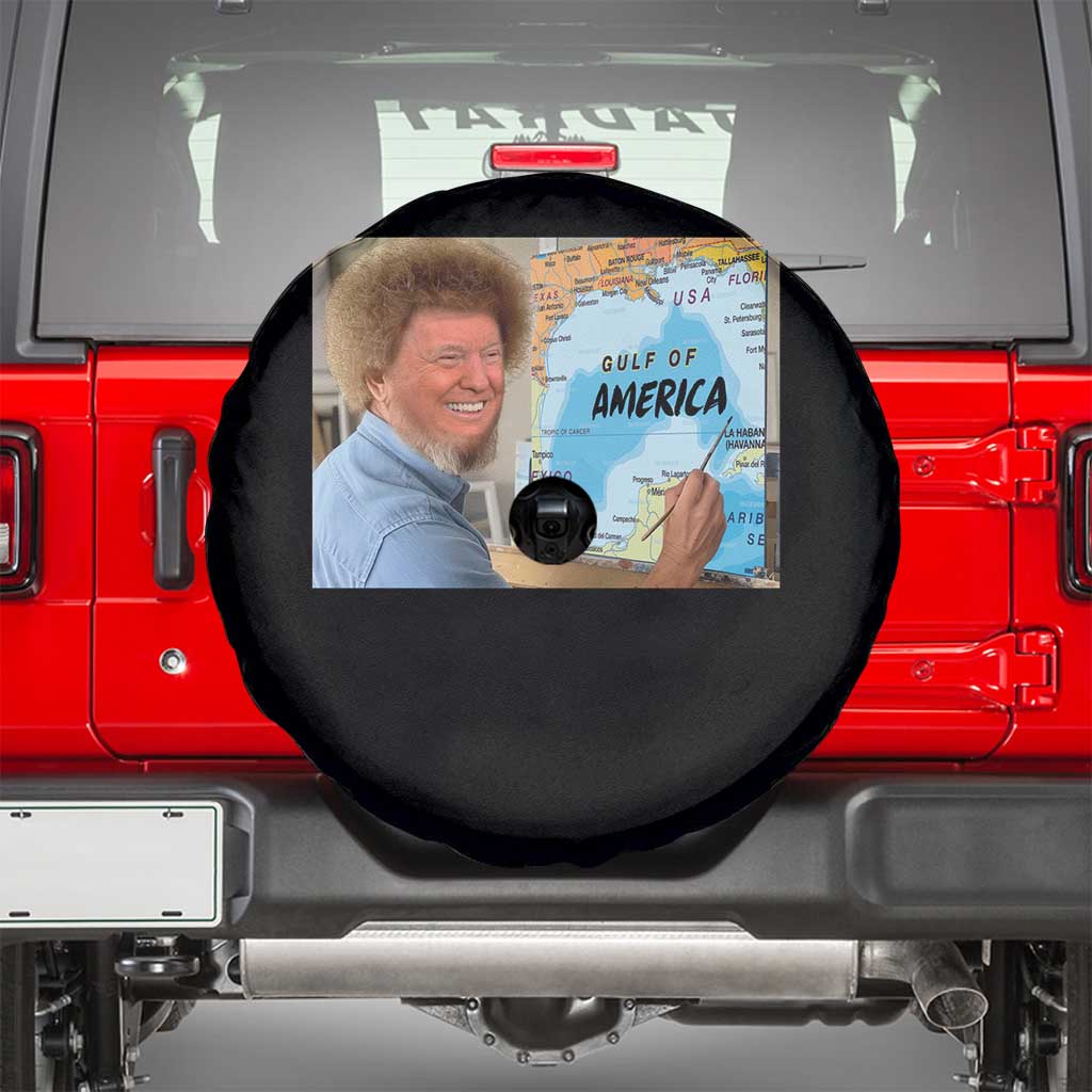 Funny America's Gulf Spare Tire Cover Presdent Trump TS10 Black Print Your Wear