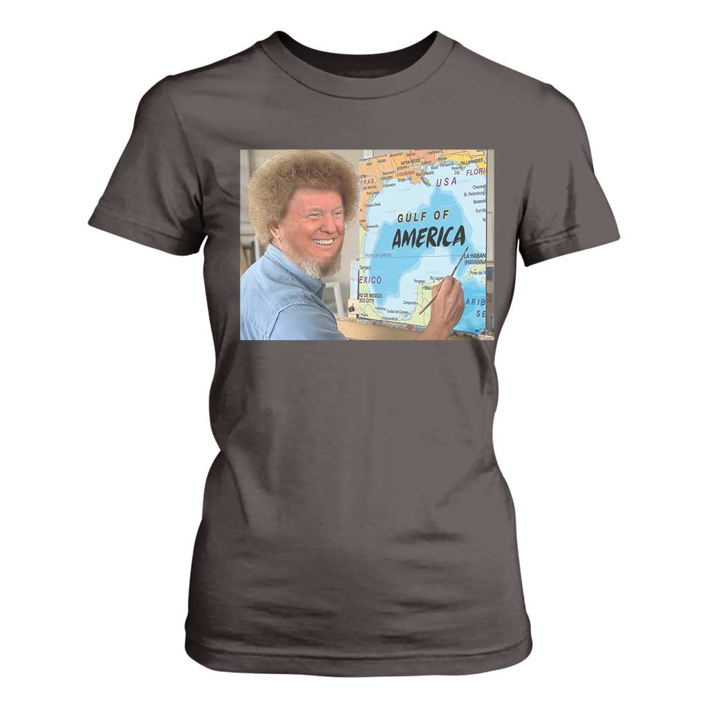 Funny America's Gulf Mexico T Shirt For Women Presdent Trump TS10 Dark Chocolate Print Your Wear