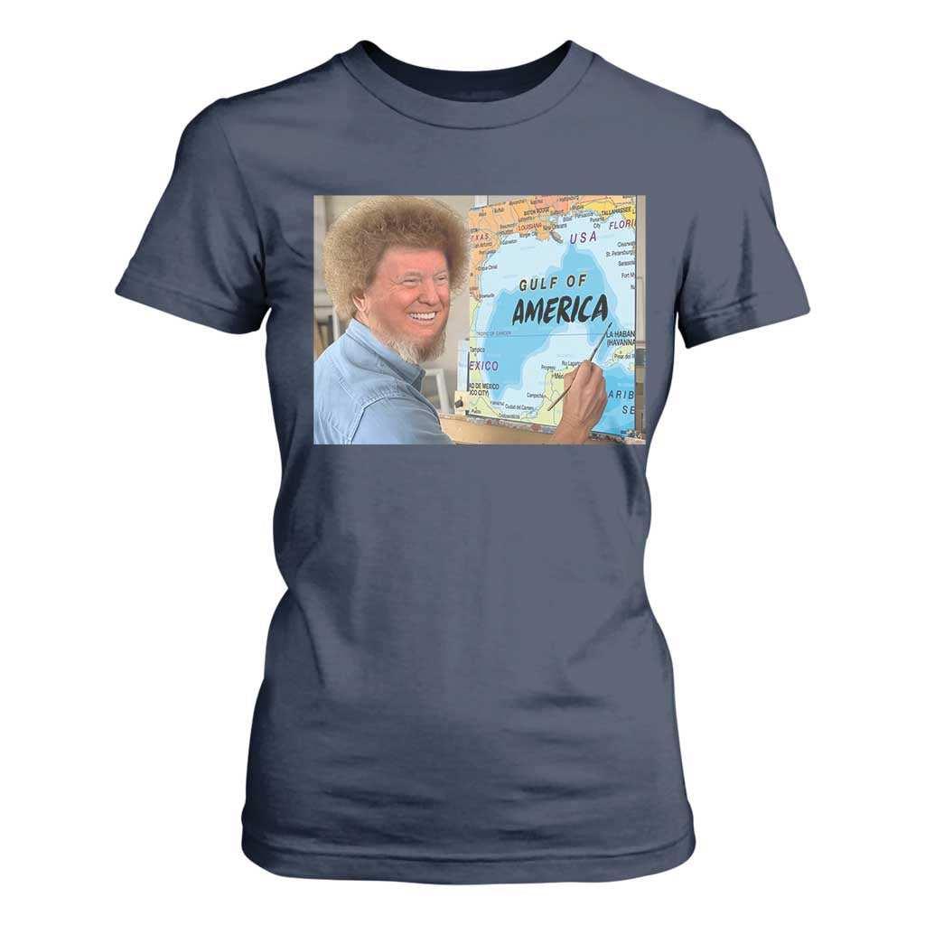 Funny America's Gulf Mexico T Shirt For Women Presdent Trump TS10 Navy Print Your Wear