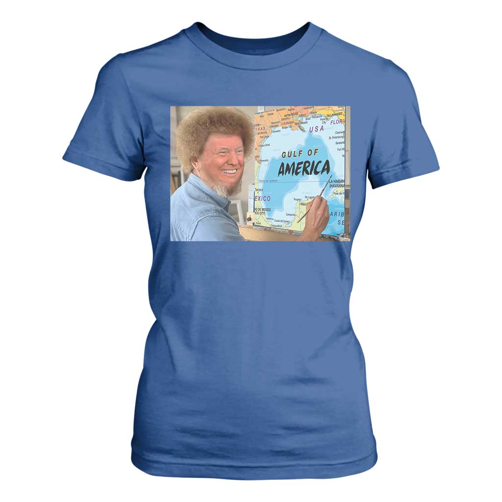 Funny America's Gulf Mexico T Shirt For Women Presdent Trump TS10 Royal Blue Print Your Wear