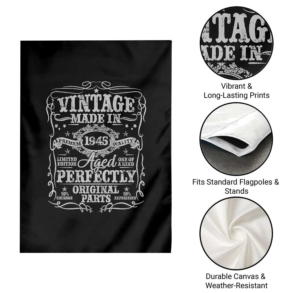 80th Birthday Gift Garden Flag Vintage Born 1945 Turning 80 Year Old TS10 Print Your Wear