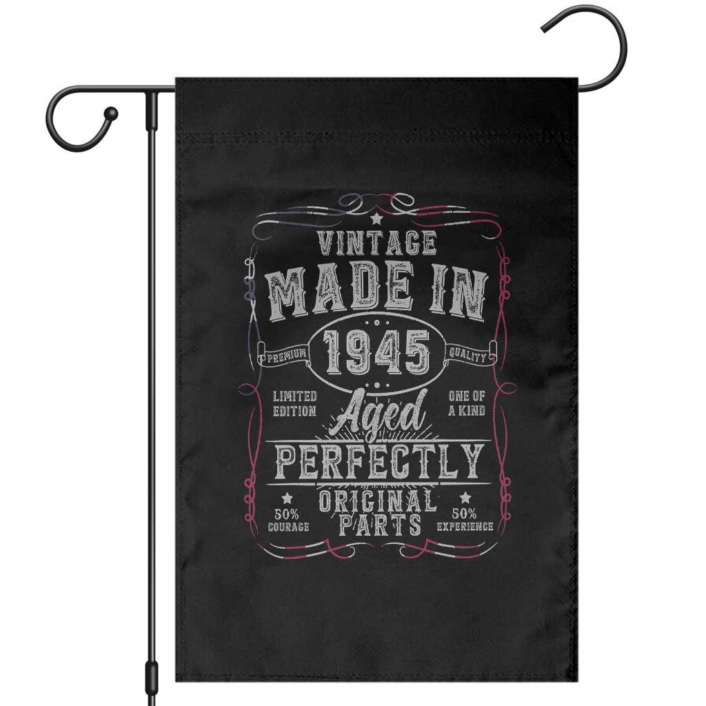 Vintage 1945 Garden Flag Aged Perfectly 80th Birthday Gift American Flag TS10 Black Print Your Wear