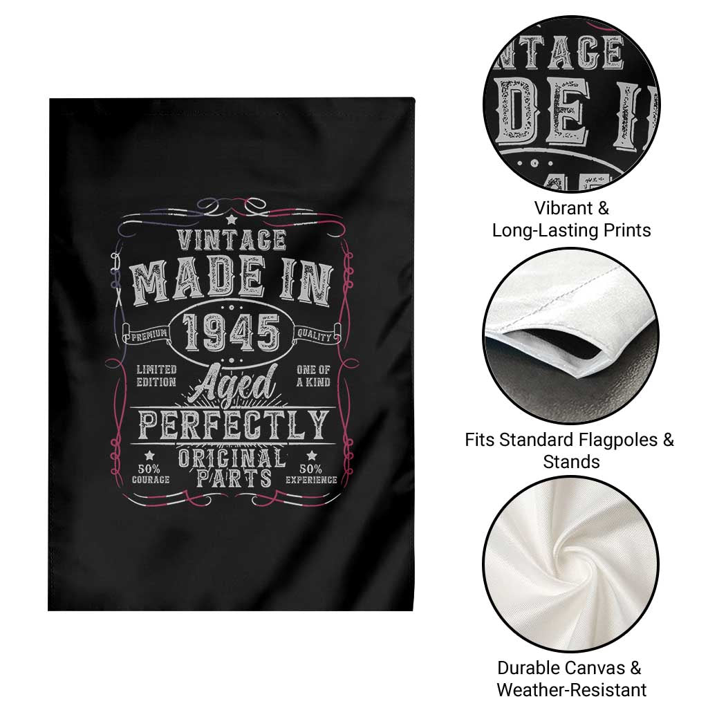 Vintage 1945 Garden Flag Aged Perfectly 80th Birthday Gift American Flag TS10 Print Your Wear