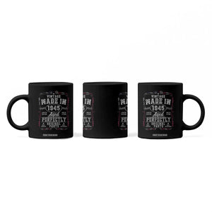 Vintage 1945 Coffee Mug Aged Perfectly 80th Birthday Gift American Flag TS10 Print Your Wear