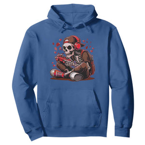 Valentine Skeleton Gamer Hoodie Video Gaming Kids Boys TS10 Royal Blue Print Your Wear