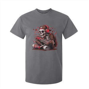 Valentine Skeleton Gamer T Shirt For Kid Video Gaming Kids Boys TS10 Charcoal Print Your Wear