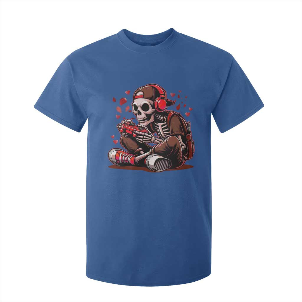 Valentine Skeleton Gamer T Shirt For Kid Video Gaming Kids Boys TS10 Royal Blue Print Your Wear