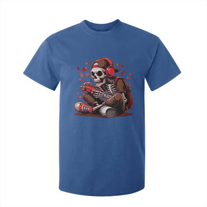 Valentine Skeleton Gamer T Shirt For Kid Video Gaming Kids Boys TS10 Royal Blue Print Your Wear