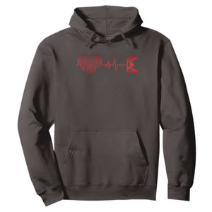 Valentine Gamer Hoodie Heartbeat Video Games Gaming Boys TS10 Dark Chocolate Print Your Wear