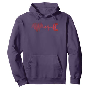 Valentine Gamer Hoodie Heartbeat Video Games Gaming Boys TS10 Purple Print Your Wear