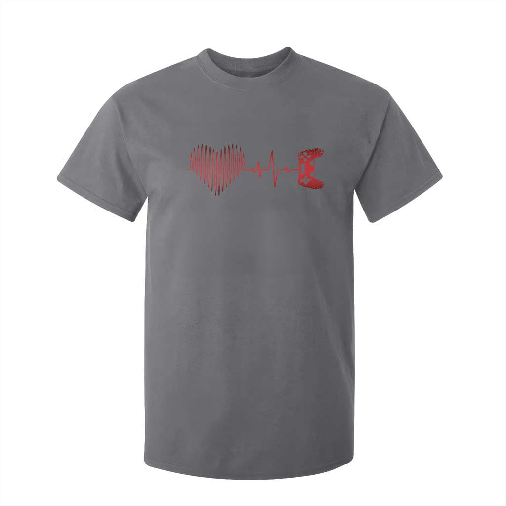 Valentine Gamer T Shirt For Kid Heartbeat Video Games Gaming Boys TS10 Charcoal Print Your Wear