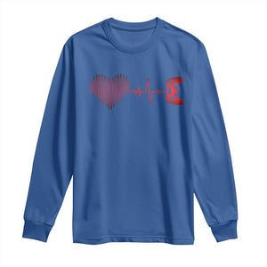 Valentine Gamer Long Sleeve Shirt Heartbeat Video Games Gaming Boys TS10 Royal Blue Print Your Wear