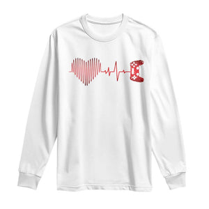 Valentine Gamer Long Sleeve Shirt Heartbeat Video Games Gaming Boys TS10 White Print Your Wear