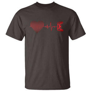 Valentine Gamer T Shirt Heartbeat Video Games Gaming Boys TS10 Dark Chocolate Print Your Wear